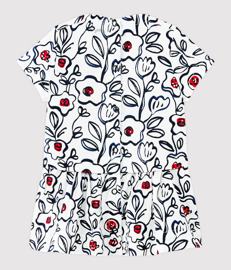 Baby girls' print dress white/multicolor