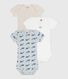 Pack of short-sleeved whale pattern cotton bodies for babies