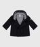 Babies' pea coat in plain woollen broadcloth SMOKING blue