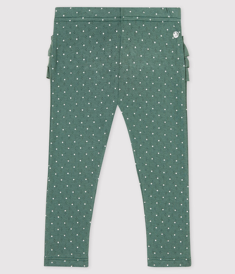 Baby Girls' Print Cotton Leggings green/white