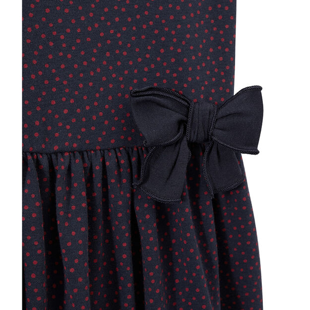 Girls' polka-dot dress blue/red