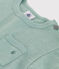 Babies' short-sleeved plain cotton T-shirt PAUL green