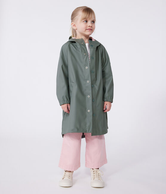 Children's long raincoat in two colours THUYA:CHARME green