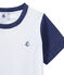 Boy's two-color shortie pyjamas CHALOUPE blue/ECUME white