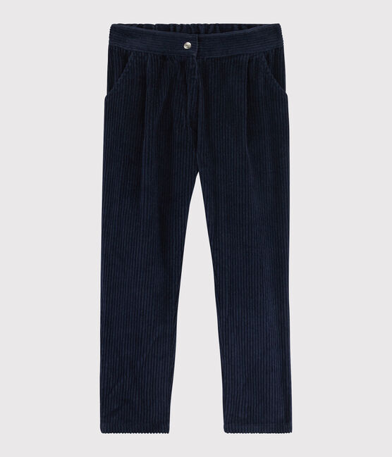 Girls' Velvet Trousers SMOKING blue