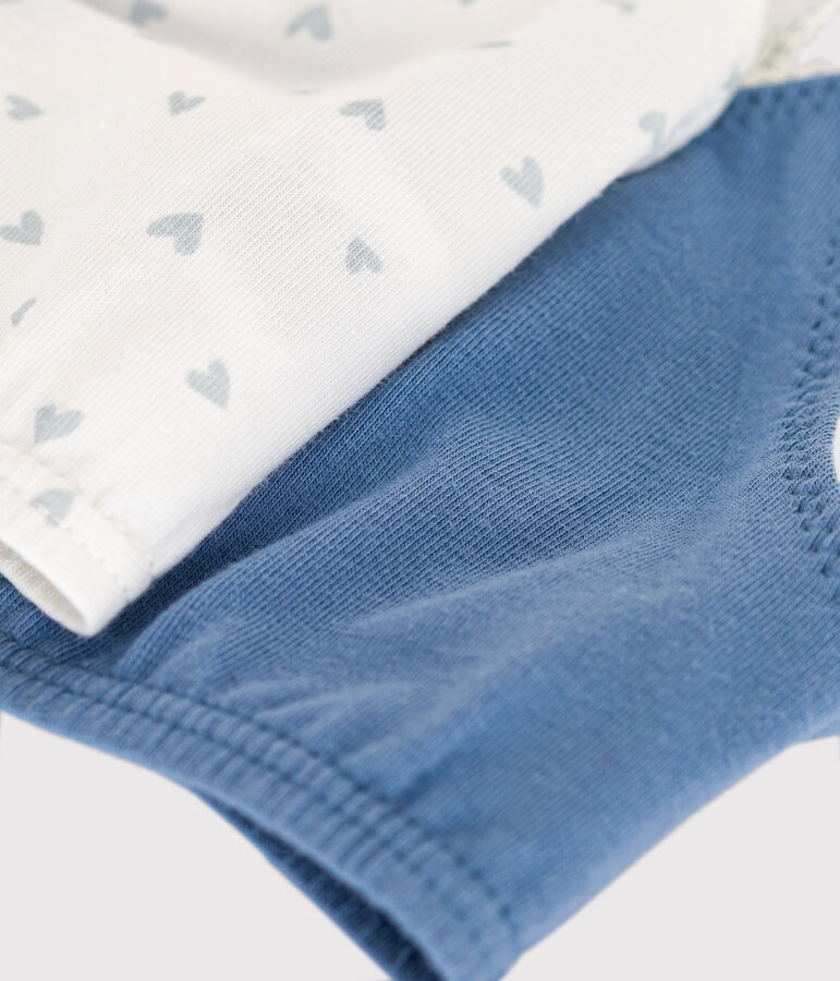 Children's heart pattern cotton and elastane bra tops multicolor