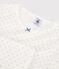 Girls' Openwork Spotted Organic Cotton Pyjamas MARSHMALLOW white/POLOCHON