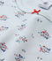 T-shirt fille imprimé en jersey stretch FRAICHEUR blue/MULTICO white