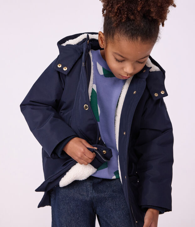 Children's plain mid-length parka SMOKING