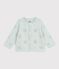 Babies' cotton cardigan with a heart pattern blue