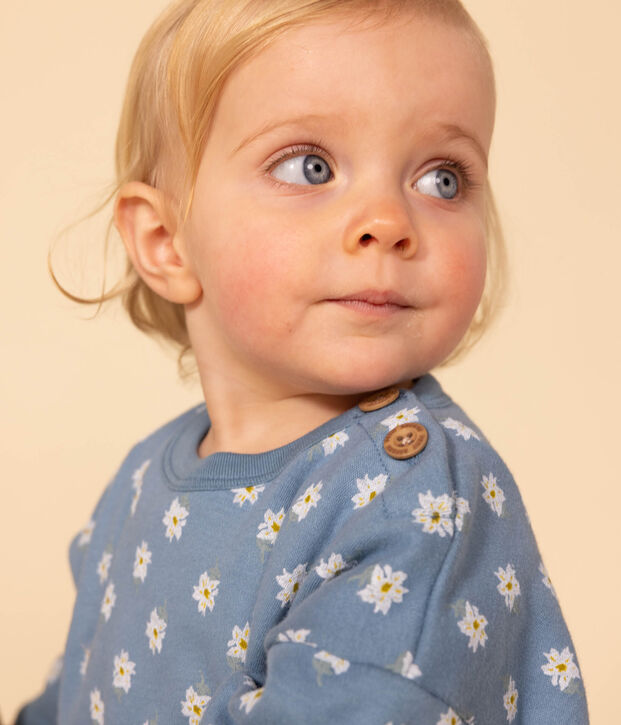 Babies' Thick Jersey Sweatshirt blue/multicolor