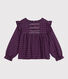 Children's long-sleeved checked flannel blouse