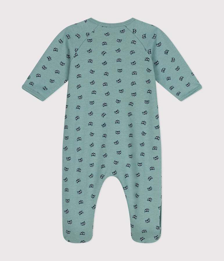 Babies' patterned fleece pyjamas green/multicolor