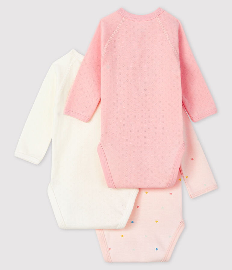 Newborn Babies' Long-Sleeved Bodysuit - 3-Pack multicolor