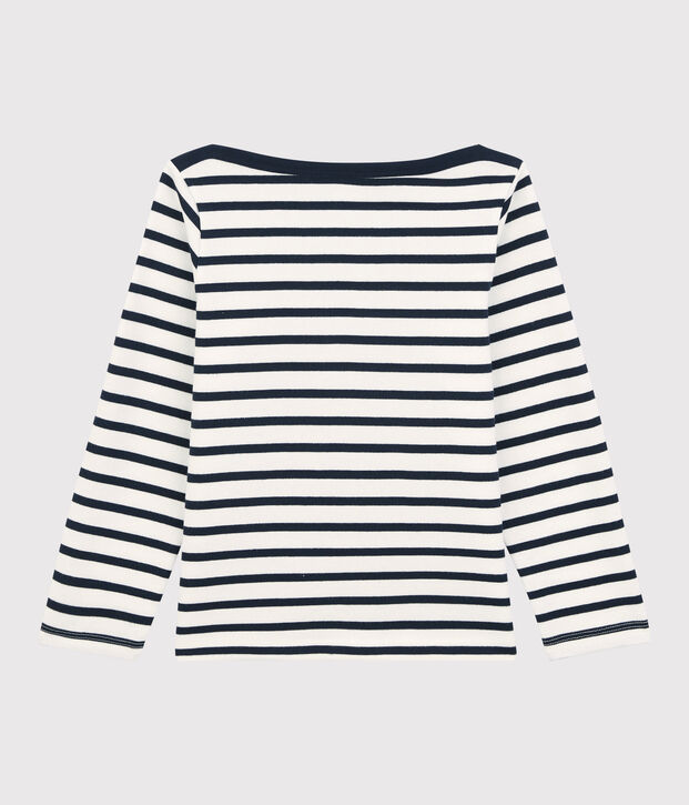 Unisex Children's Striped Cotton Breton Top white/blue