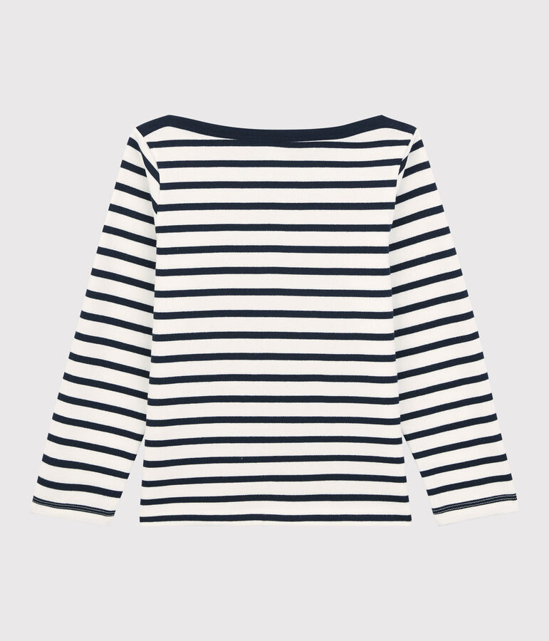 Unisex Children's Striped Cotton Breton Top white/blue