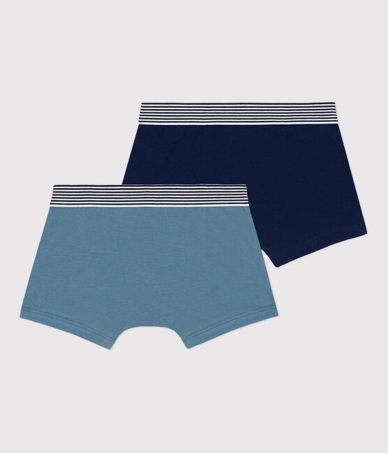 Boys' Plain Cotton and Elastane Boxer Shorts - 2-Pack variante 1