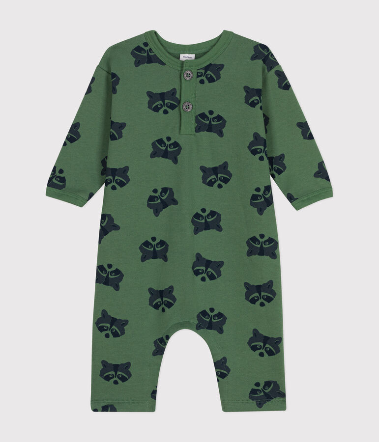 Babies' long fleece jumpsuit PALMERAIE /MULTICO