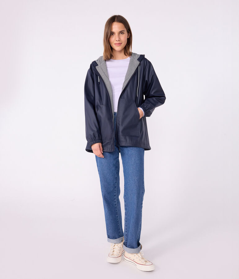Women's short raincoat SMOKING blue