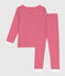 Children's Unisex Pinstriped Cotton Pyjamas CORRIDA red/MARSHMALLOW white
