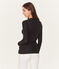 Women's long-sleeved lightweight cotton t-shirt NOIR black