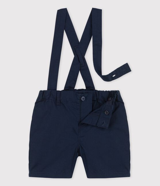 Babies' Cute Serge Shorts With Braces SMOKING blue