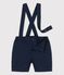 Babies' Cute Serge Shorts With Braces SMOKING blue