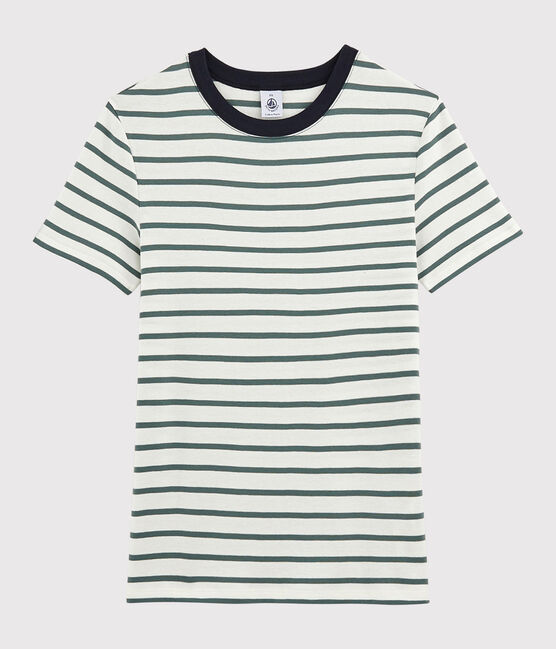 Women's Iconic Round Neck T-Shirt MARSHMALLOW white/VALLEE green