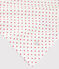 Boys' Short-Sleeved Red Star Pattern Organic Cotton Pyjamas MARSHMALLOW white/PEPS red