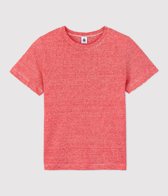 Women's Iconic Linen T-Shirt PEPS red/ECUME pink