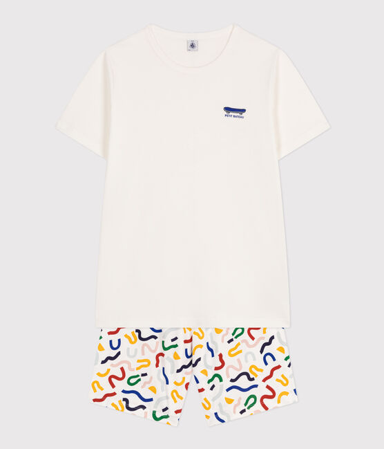 Junior Short Cotton Pyjamas MARSHMALLOW white/MULTICO white