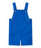 Baby boys' striped short dungarees PERSE blue