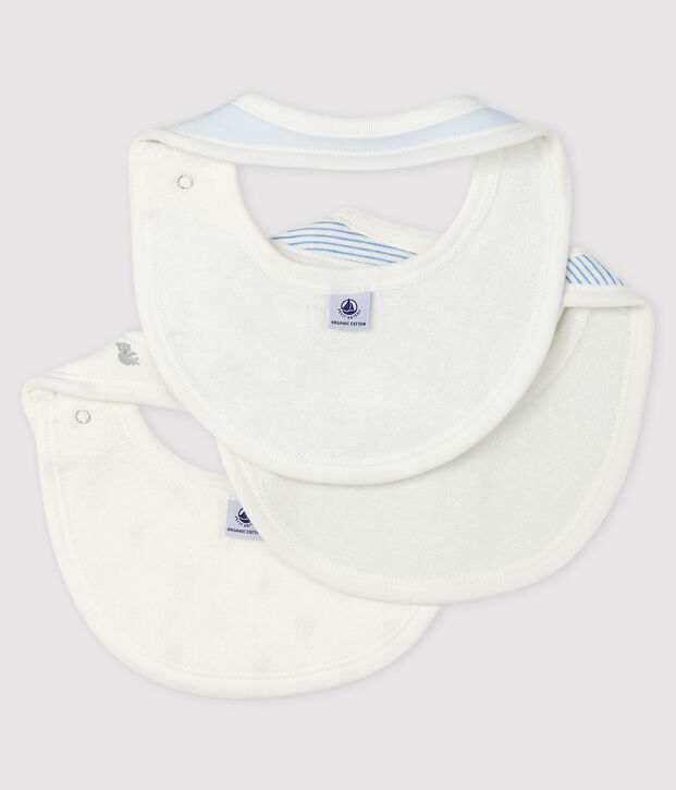 Baby Girls' Ribbed Bibs - 3-Piece Set multicolor