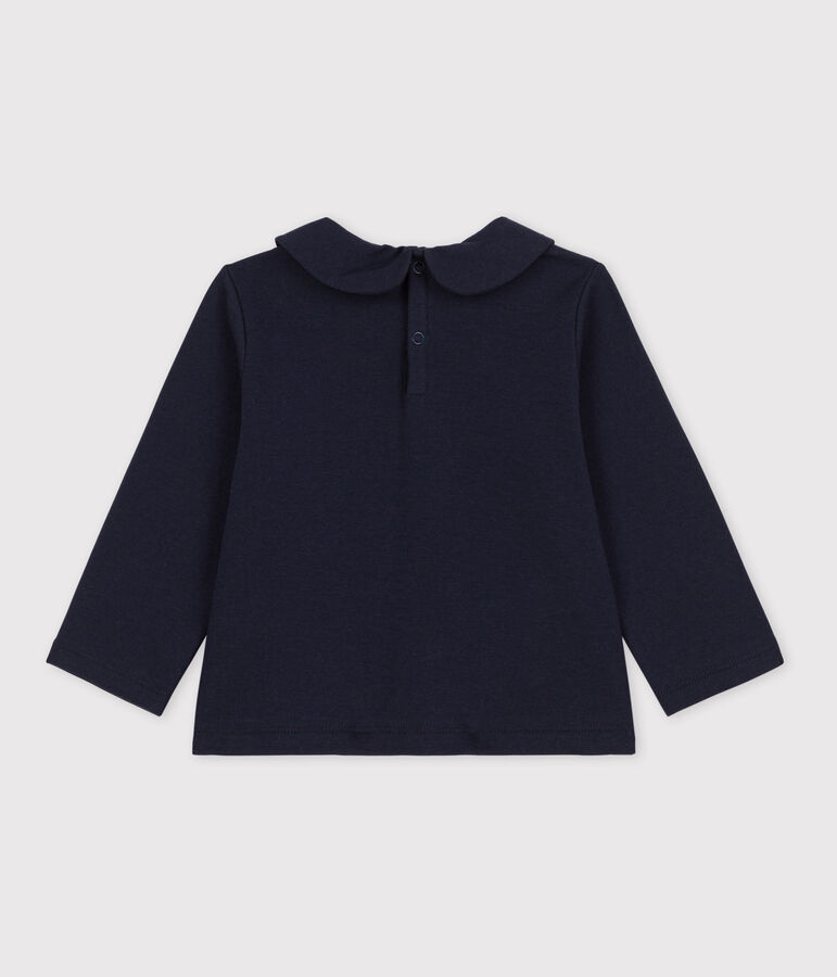 Babies' Long-Sleeved Cotton Blouse SMOKING blue