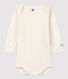 Babies' Long-Sleeved Bodysuit in Cotton/Wool