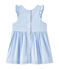 Baby girl's plain ruffled dress Bleu blue