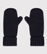 Children's knitted polar fleece-lined mittens