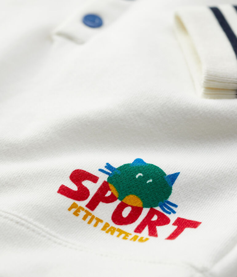 Babies' Fleece Sweatshirt blue/white