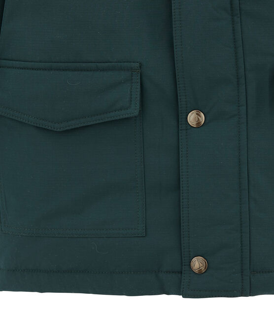 Boy's water resistant parka with feather and down filling SHERWOOD green