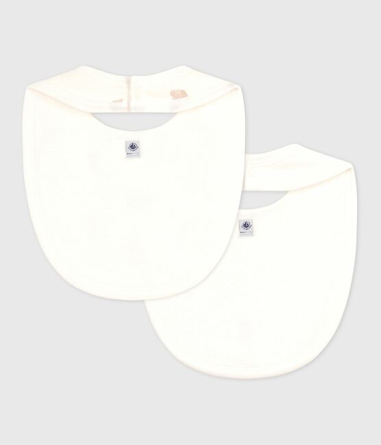 Pack of babies' bear-print cotton bibs variante 1
