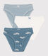 Girls' Bird Patterned Cotton Briefs - 3-Pack