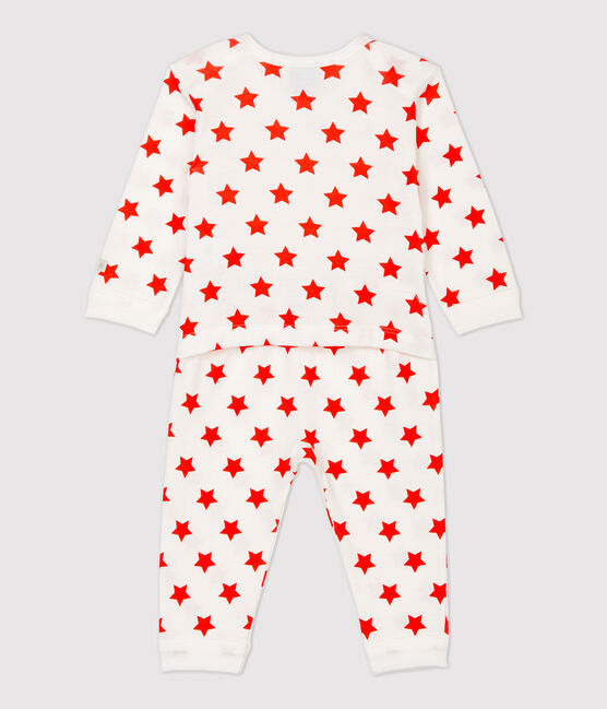 Babies' Starry Popperless Organic Cotton Sleepsuit TOURMALINE /MARSHMALLOW