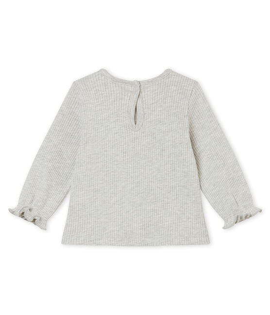 Baby girl's ruffled blouse BELUGA CHINE grey