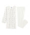 Girls' Velour Nightdress with Leggings MARSHMALLOW white/MULTICO white