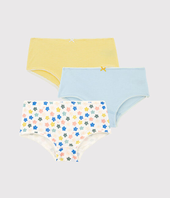 Girls' Glow-In-The-Dark Floral Cotton Hipsters - 3-Pack variante 1