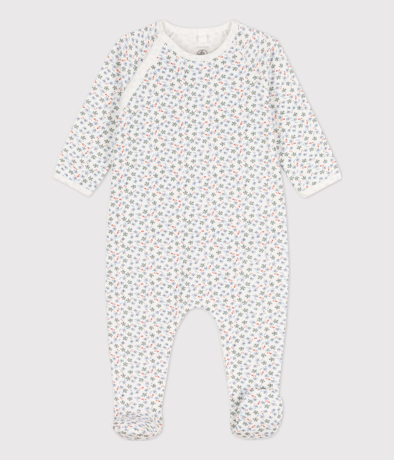 Babies' Fleece Patterned Sleepsuit white/multicolor