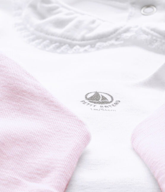Baby girls' 3-piece set ECUME white/VIENNE pink
