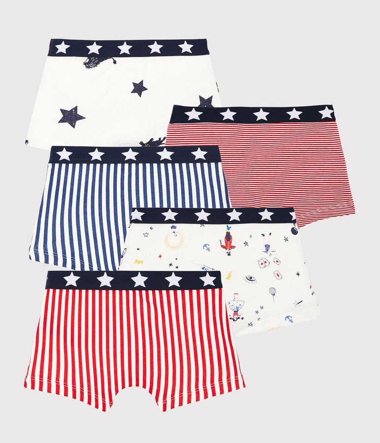 Boys' Festive Print Boxer Shorts - 5-Piece Set multicolor