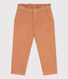 Girl's straight fit trousers in soft velvet