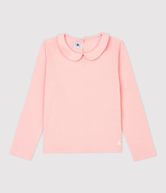 Girls' Long-Sleeved Cotton T-Shirt MINOIS pink
